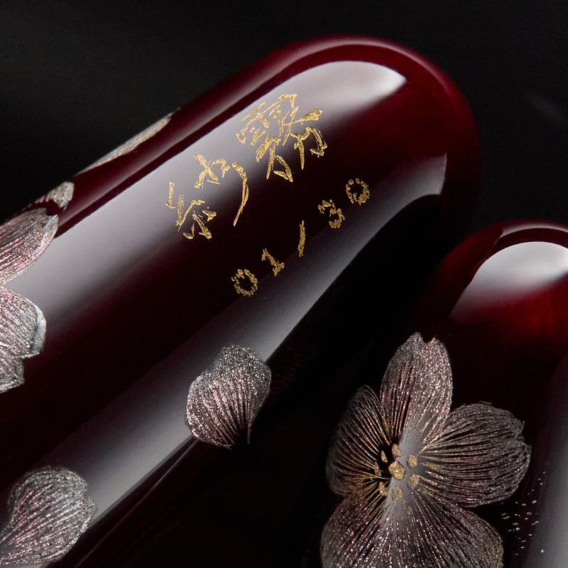 TACCIA Empress Maki-e Fountain Pen - Aka Fuji and Sakura Chinkin Benizakura (Limited Edition)