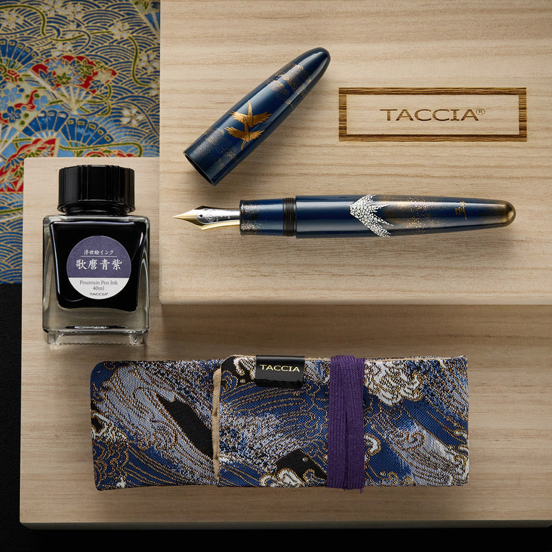 TACCIA Empress Maki-e Fountain Pen - Ao Fuji (Limited Edition)