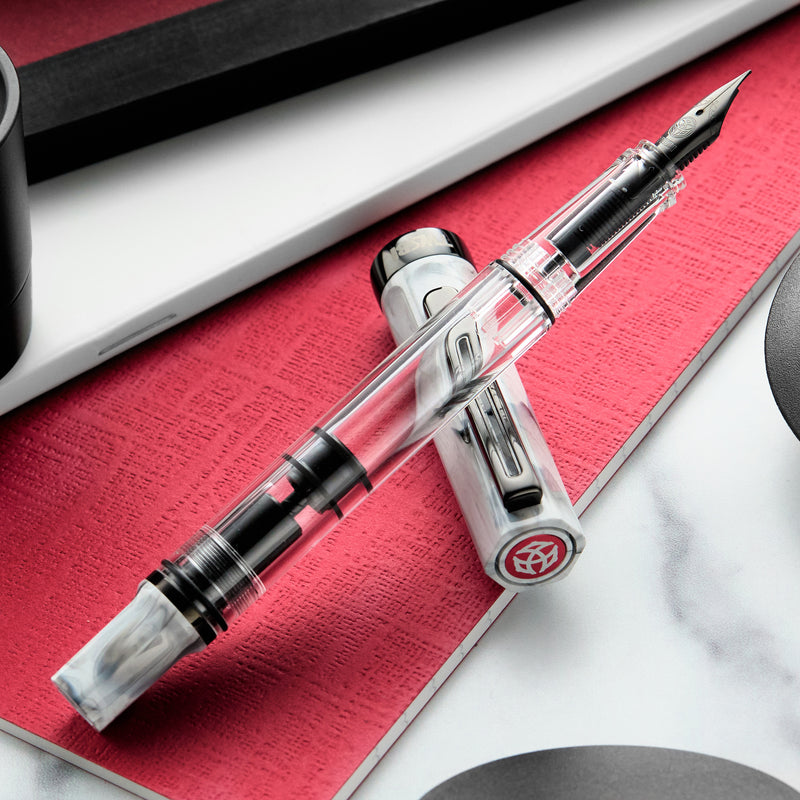 TWSBI ECO Fountain Pen - Carrara w/ Onyx Trim
