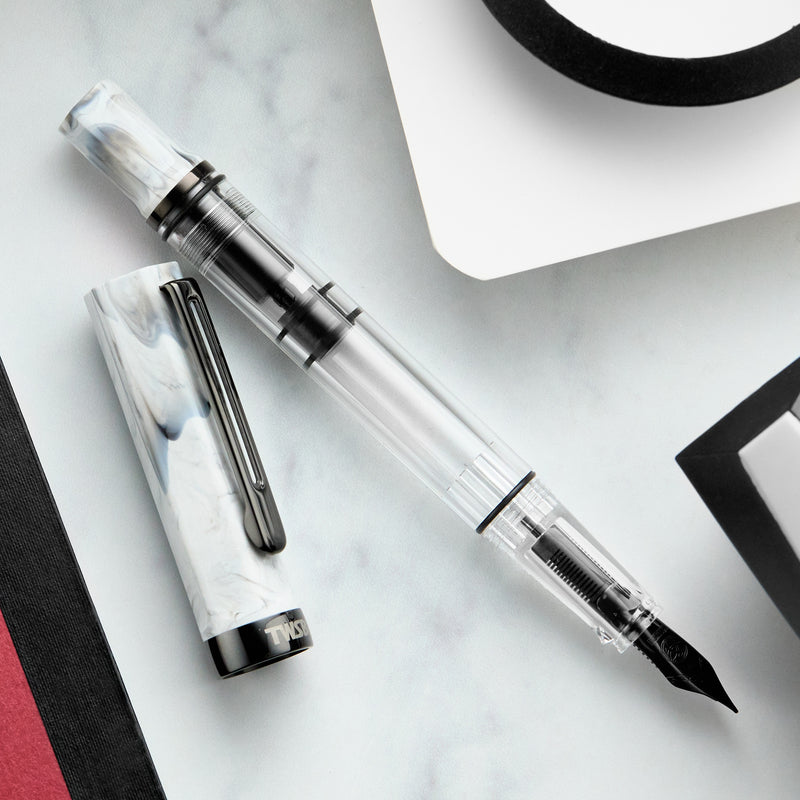 TWSBI ECO Fountain Pen - Carrara w/ Onyx Trim