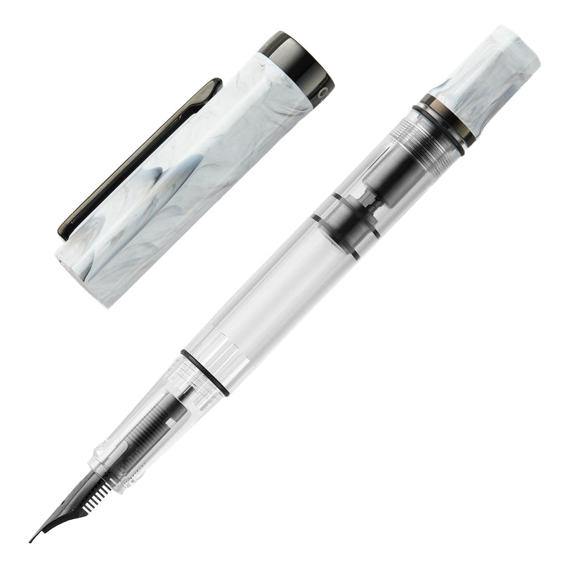 TWSBI ECO Fountain Pen - Carrara w/ Onyx Trim