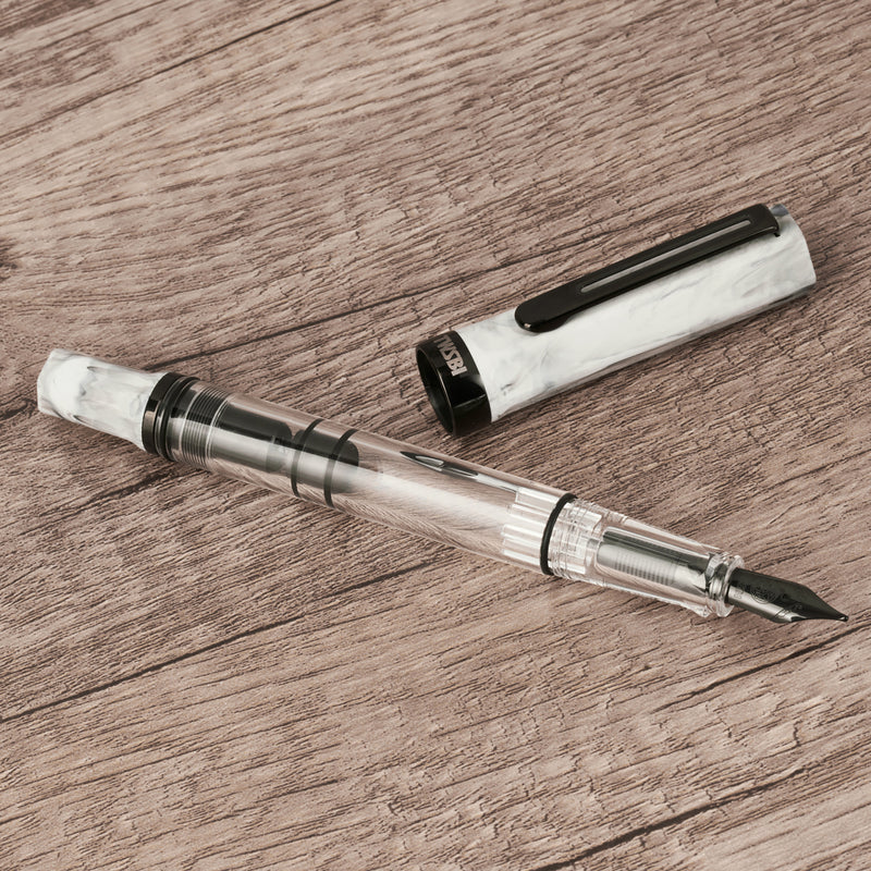 TWSBI ECO Fountain Pen - Carrara w/ Onyx Trim