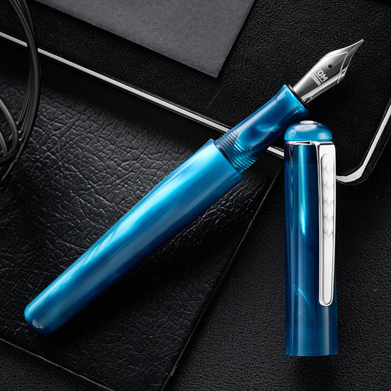 Tom Hessin Charles Fountain Pen - Thames Blue