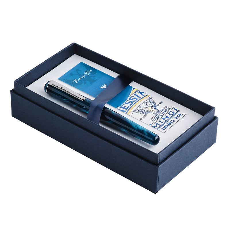 Tom Hessin Charles Fountain Pen - Thames Blue