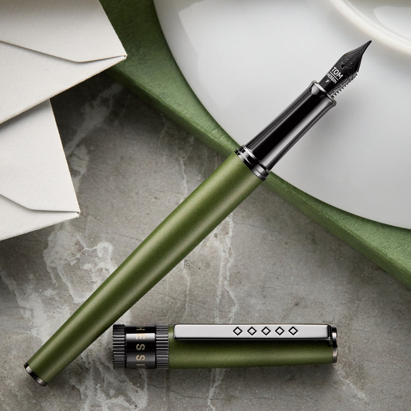 Tom Hessin Rebel Fountain Pen - Garrison Green