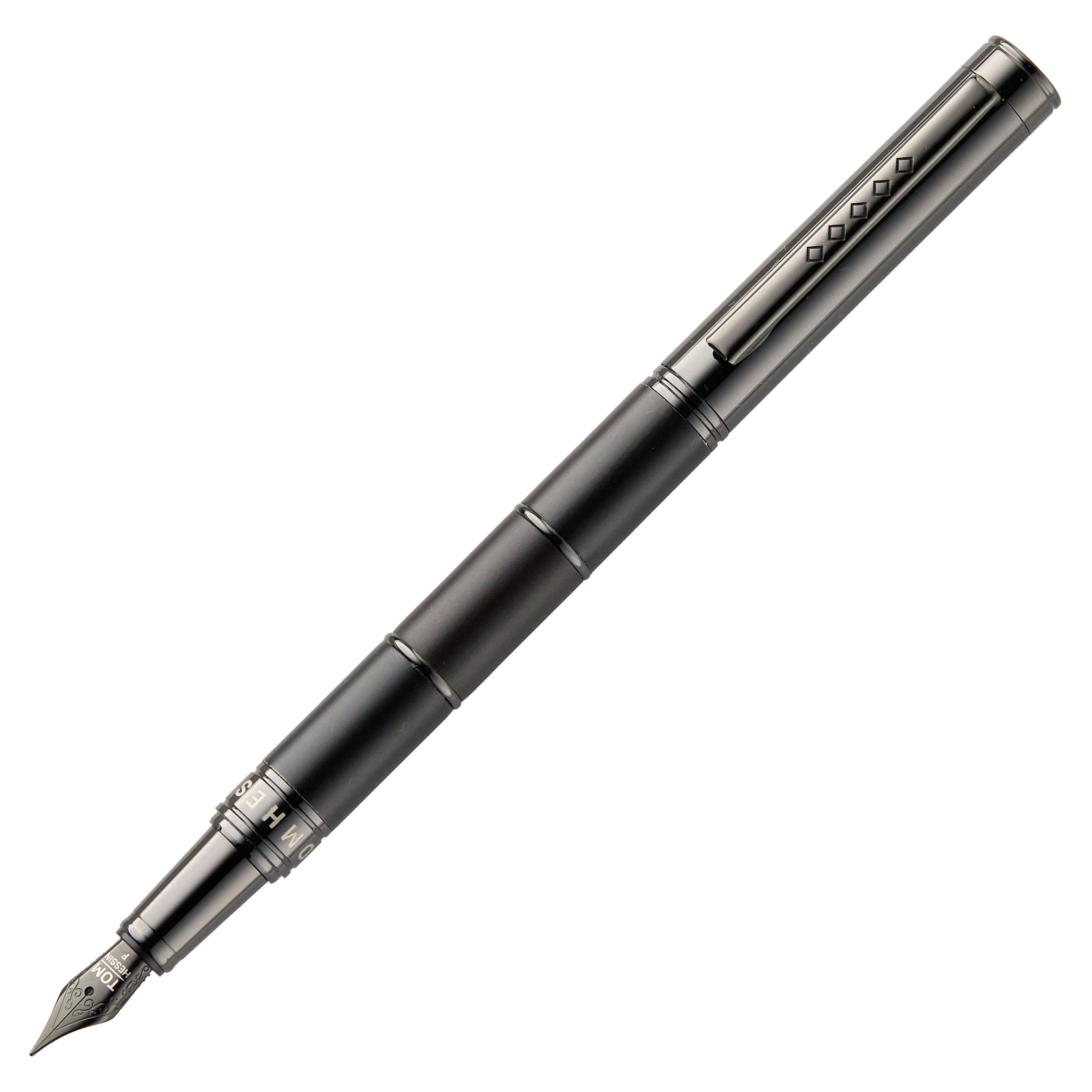 Tom Hessin Revolution Fountain Pen - Charcoal - The Goulet Pen Company