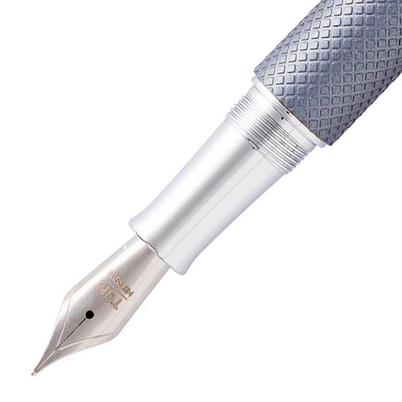 Tom Hessin Charles 1870 Gherkin Fountain Pen - Monument Grey