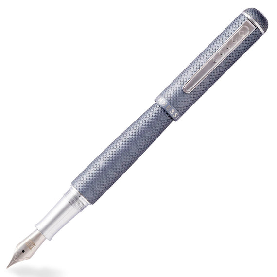 Tom Hessin Charles 1870 Gherkin Fountain Pen - Monument Grey