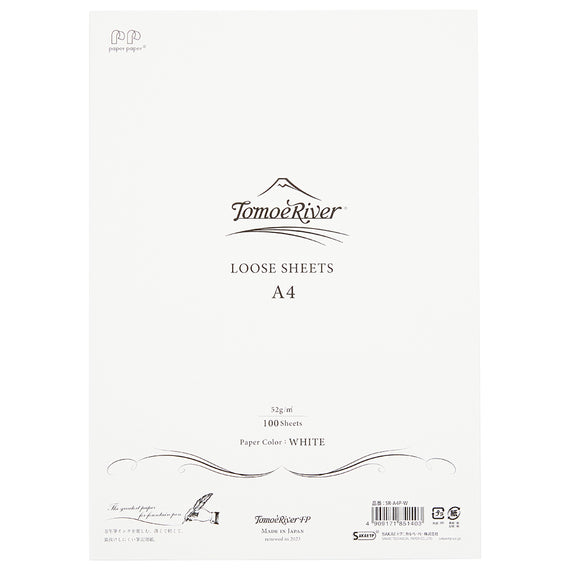 Packaging of Tomoe River loose sheets A4 paper on a white background