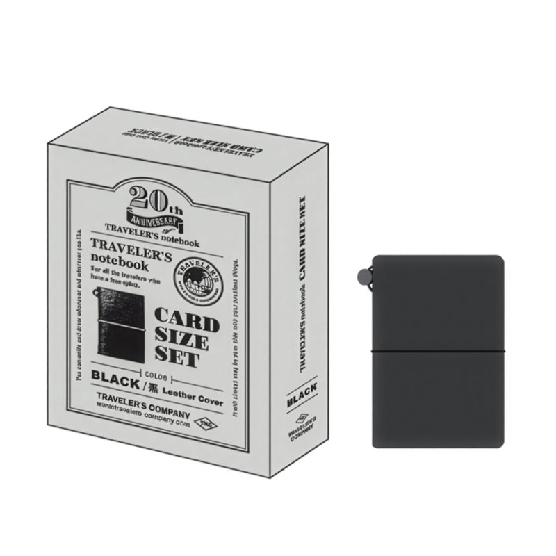 Traveler's Notebook - 20th Anniversary Card Size Set Black (Special Edition)