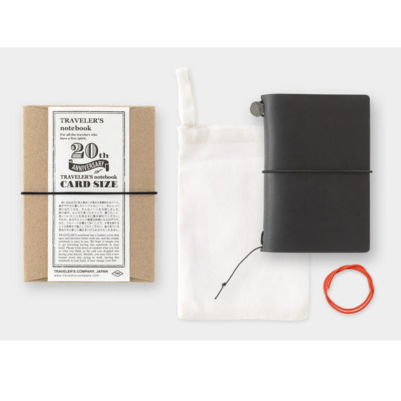 Traveler's Notebook - 20th Anniversary Card Size Set Black (Special Edition)