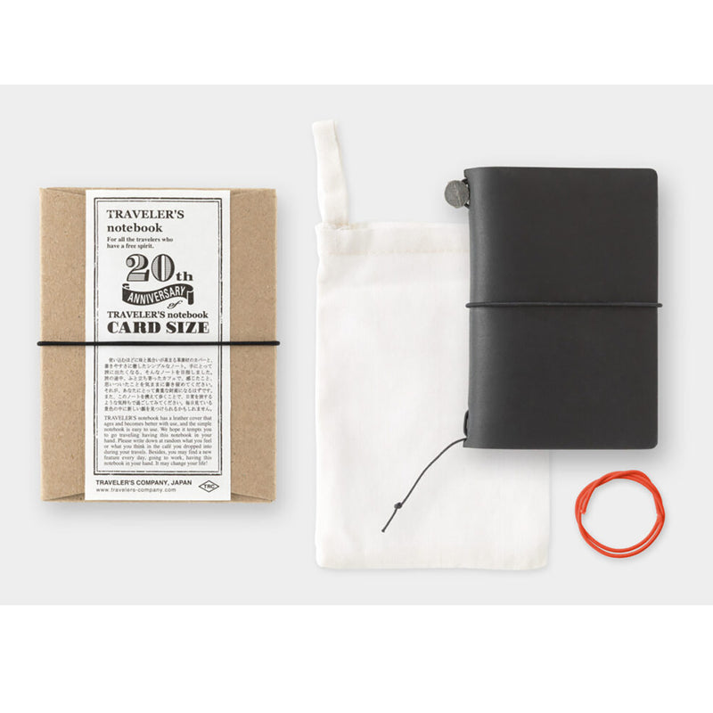Traveler's Notebook - 20th Anniversary Card Size Set Black (Special Edition)