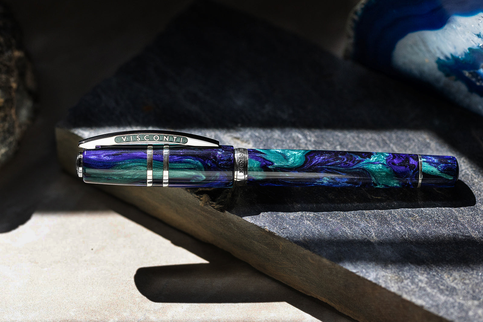 Stylo Plume Visconti Homo Sapiens Terra Di Sienna - Noyau De Lave, Plume Fine, Occasion