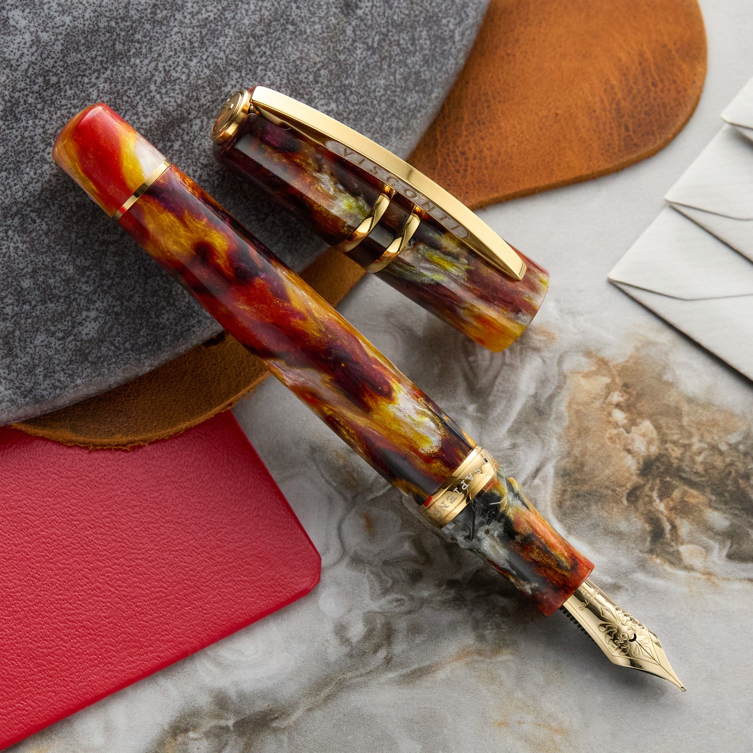 visconti opera master tobacco Demo Fountain Pen LE (163/888)- Orange, Double Reservoir Power Filler, Fine 18K Nib (Excellent, Works Well) and fills via the double reservoir power filler Visconti Opera Master Demonstrator: Amber