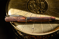 Visconti Medici Fountain Pen - Briarwood / Yellow Gold