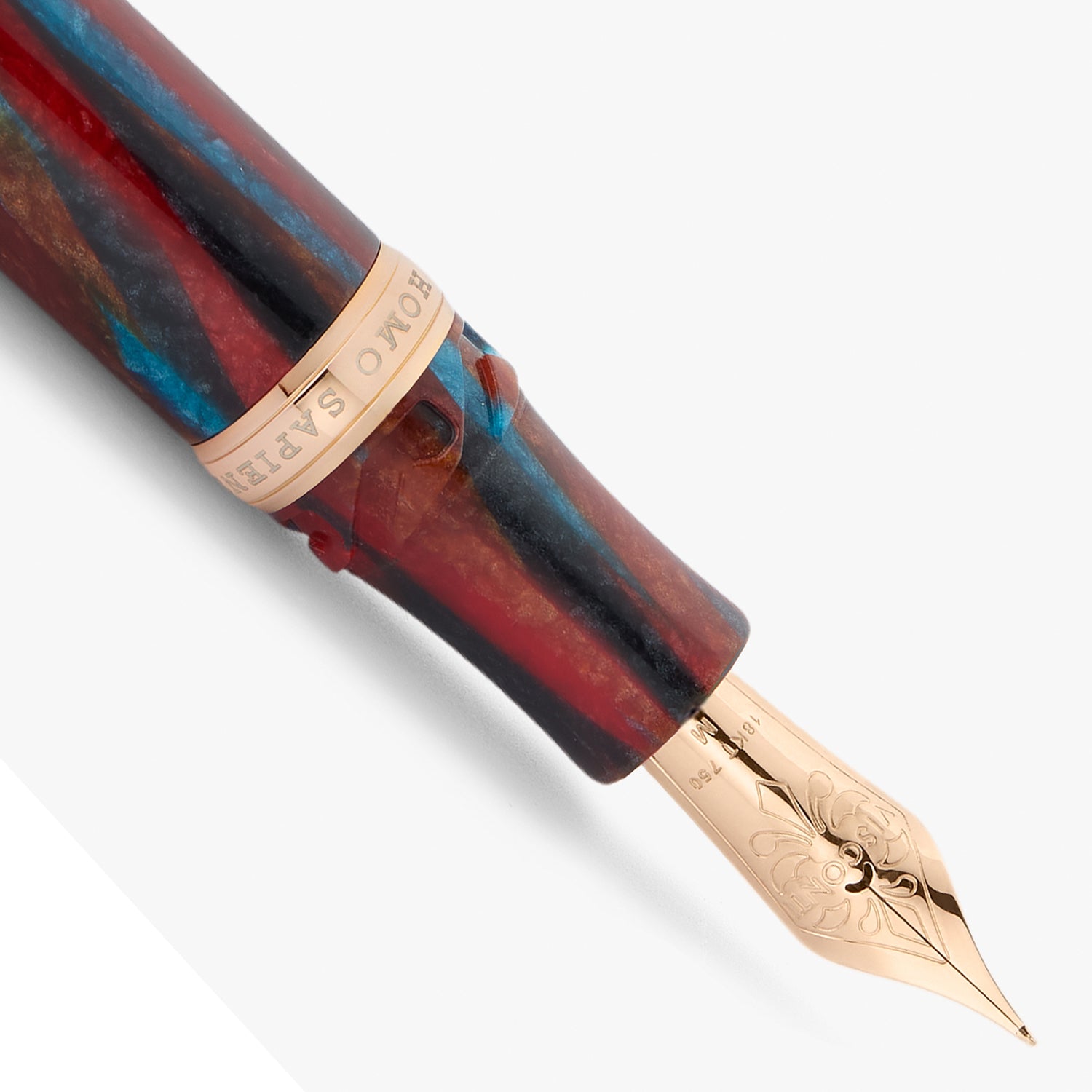 Visconti HomoSapiens マリーンスティール オーバーサイズ Visconti Homo Sapiens Fountain Pen - Dark Sapphire (Limited