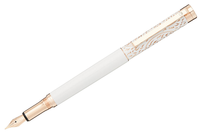 Waldmann Xetra Vienna Fountain Pen - White/Rose Gold