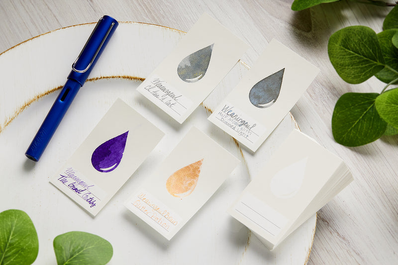 Color E Ink Card Wearingeul Ink Color Swatch Cards - Ink Droplet - The Goulet Pen Company