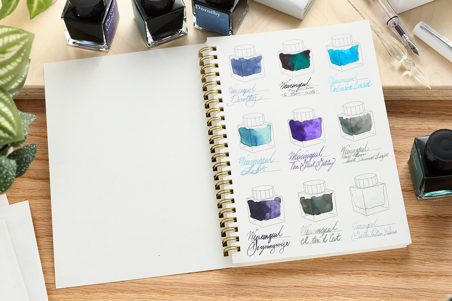 Ink Notebook Designs Wearingeul Ink Color Swatch A5 Notebook - The Goulet Pen Company