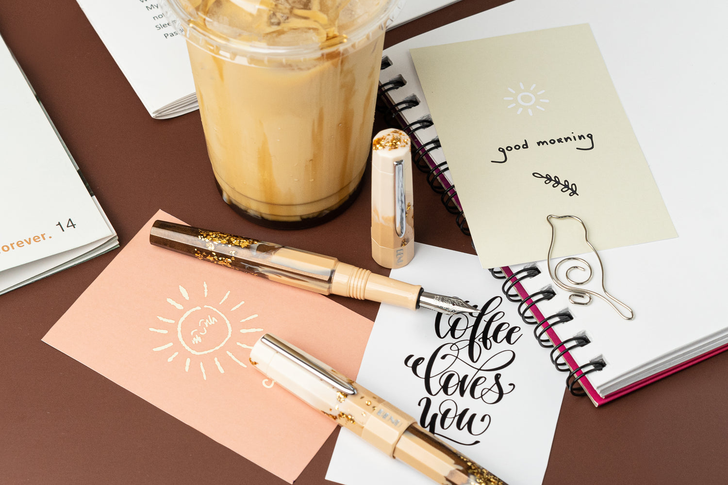 Benu Euphoria Fountain Pen - Iced Caramel Latte (Special Edition) - Fine