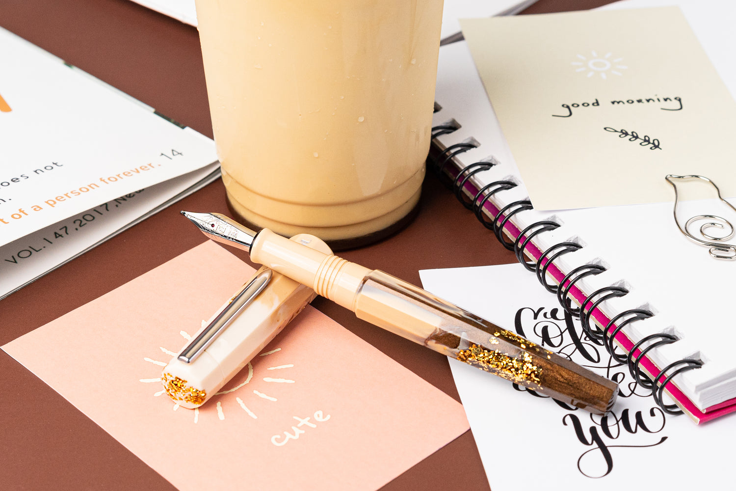 BENU Euphoria Fountain Pen - Iced Caramel Latte (Special Edition) - The  Goulet Pen Company