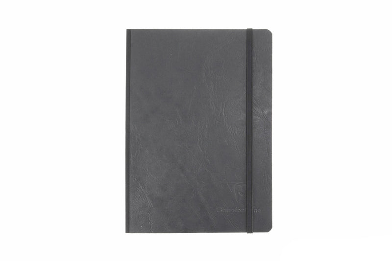 Clairefontaine Basic Clothbound A5 Notebook - Black, Dot Grid
