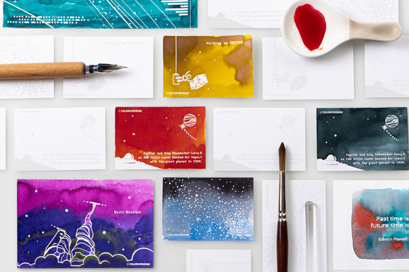 Colorverse Ink Art Cards - Hubble (Size B) - The Goulet Pen Company