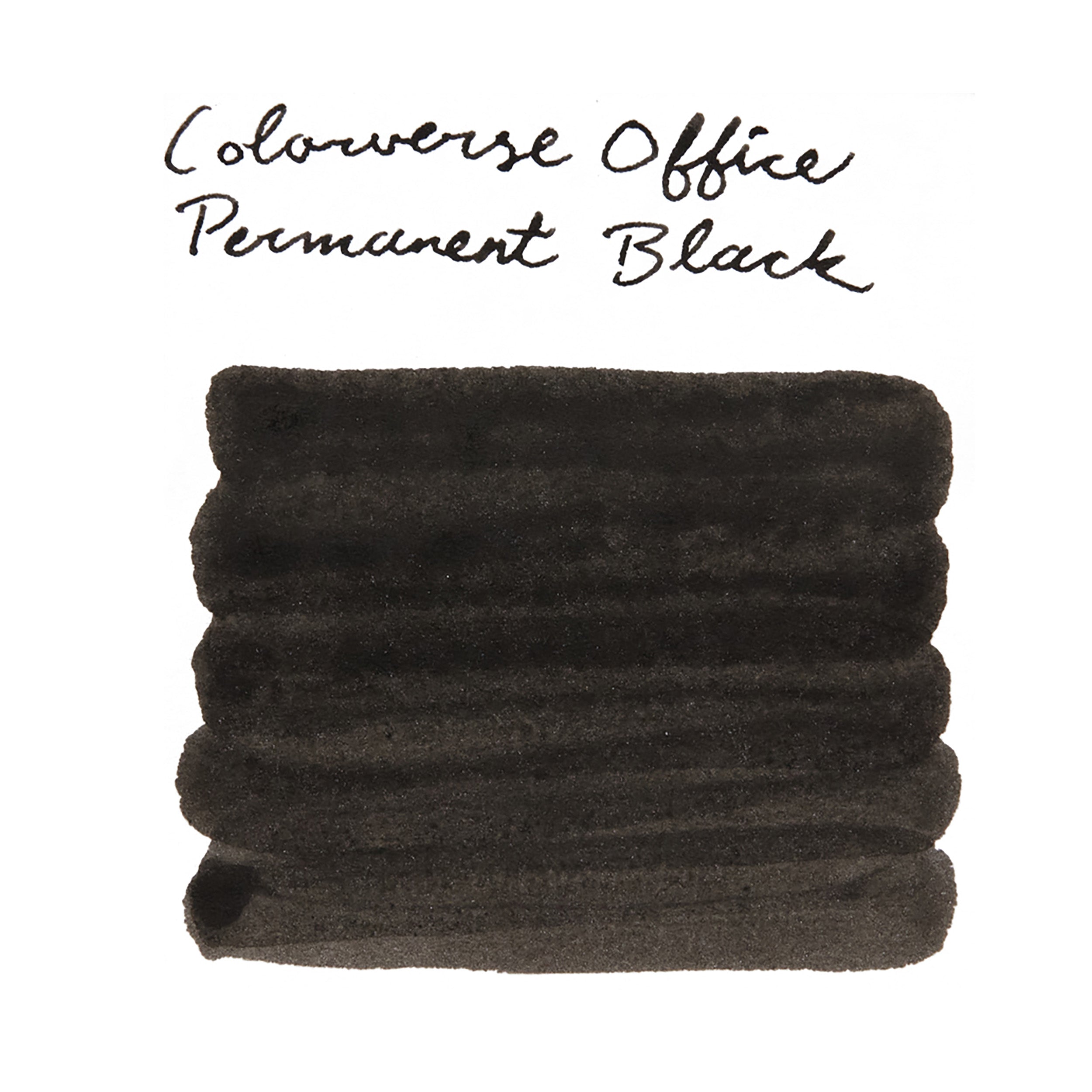 Color Ink Black Ink Colorverse Permanent Black - Ink Sample - The Goulet Pen Company