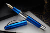 Conklin 125th Anniversary Nozac Classic Fountain Pen - Blue/Chrome (Limited Edition)