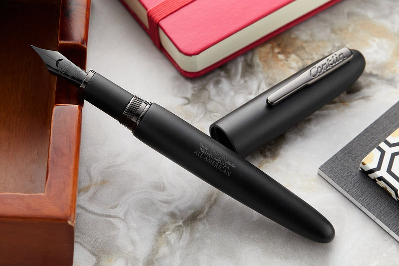 Conklin All American Fountain Pen - Matte Black/Gunmetal (Limited Edition)