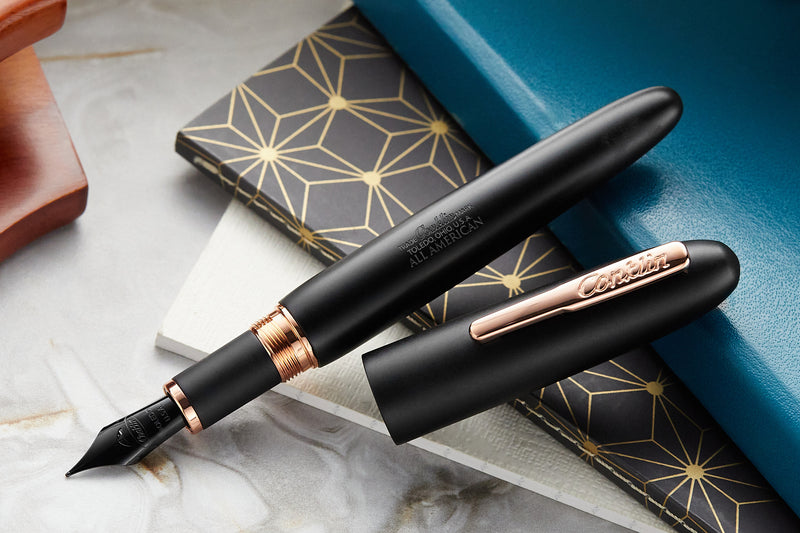 Conklin All American Fountain Pen - Matte Black/Rose Gold (Limited Edition)