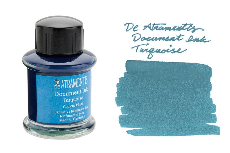 De Atramentis Document Ink Turquoise - 45ml Bottled Ink