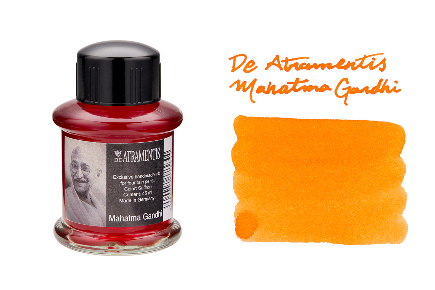 De Atramentis Mahatma Gandhi - 45ml Bottled Fountain Pen Ink - The Goulet  Pen Company