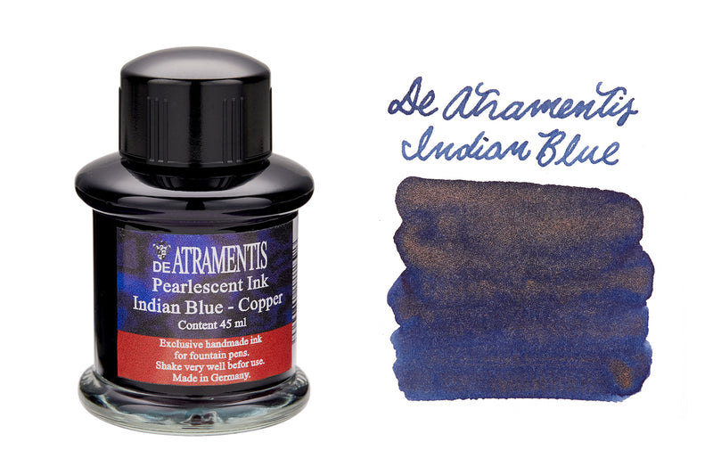 De Atramentis Pearlescent Indian Blue-Copper - 45ml Bottled Ink