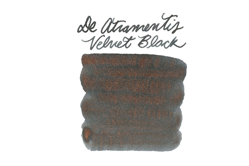 De Atramentis Pearlescent Velvet Black-Copper - Ink Sample