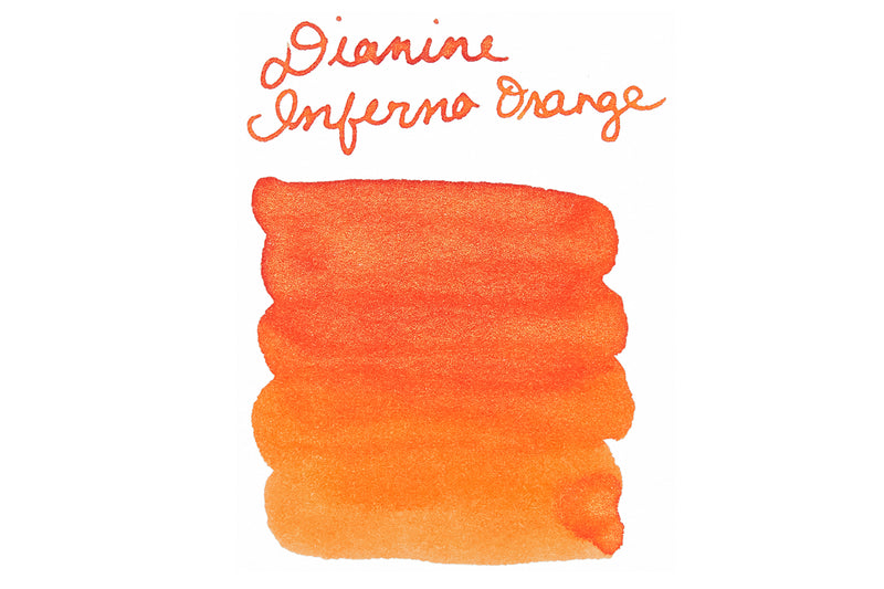 Diamine Inferno Orange - Ink Sample