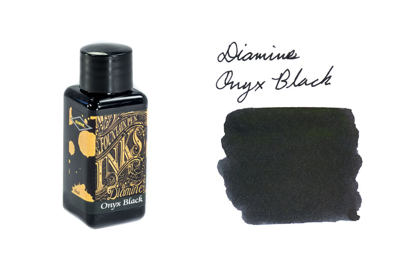 Diamine Onyx Black - 30ml Bottled Ink