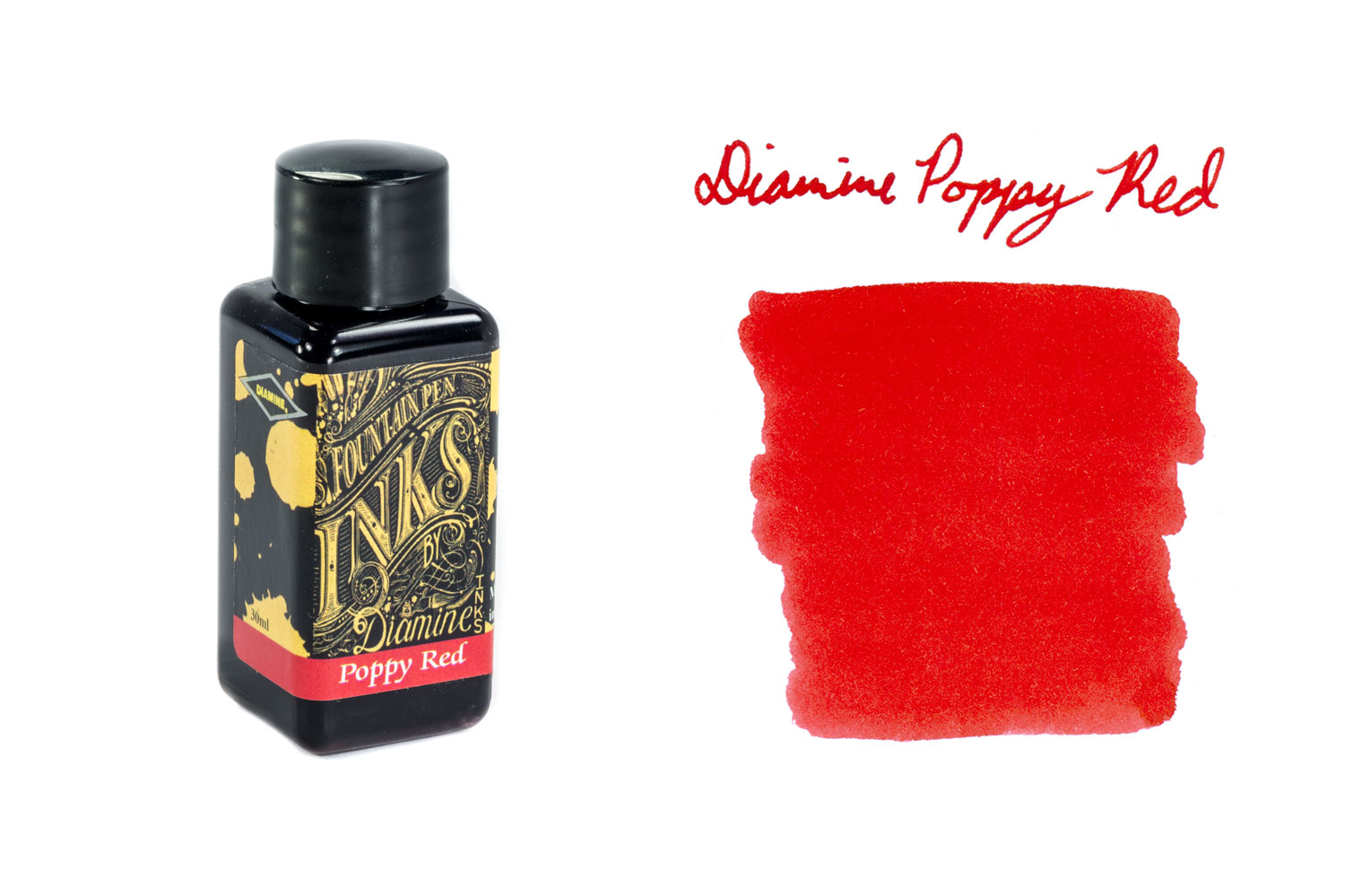 Diamine Poppy Red - 30ml Bottled Fountain Pen Ink - The Goulet Pen Company