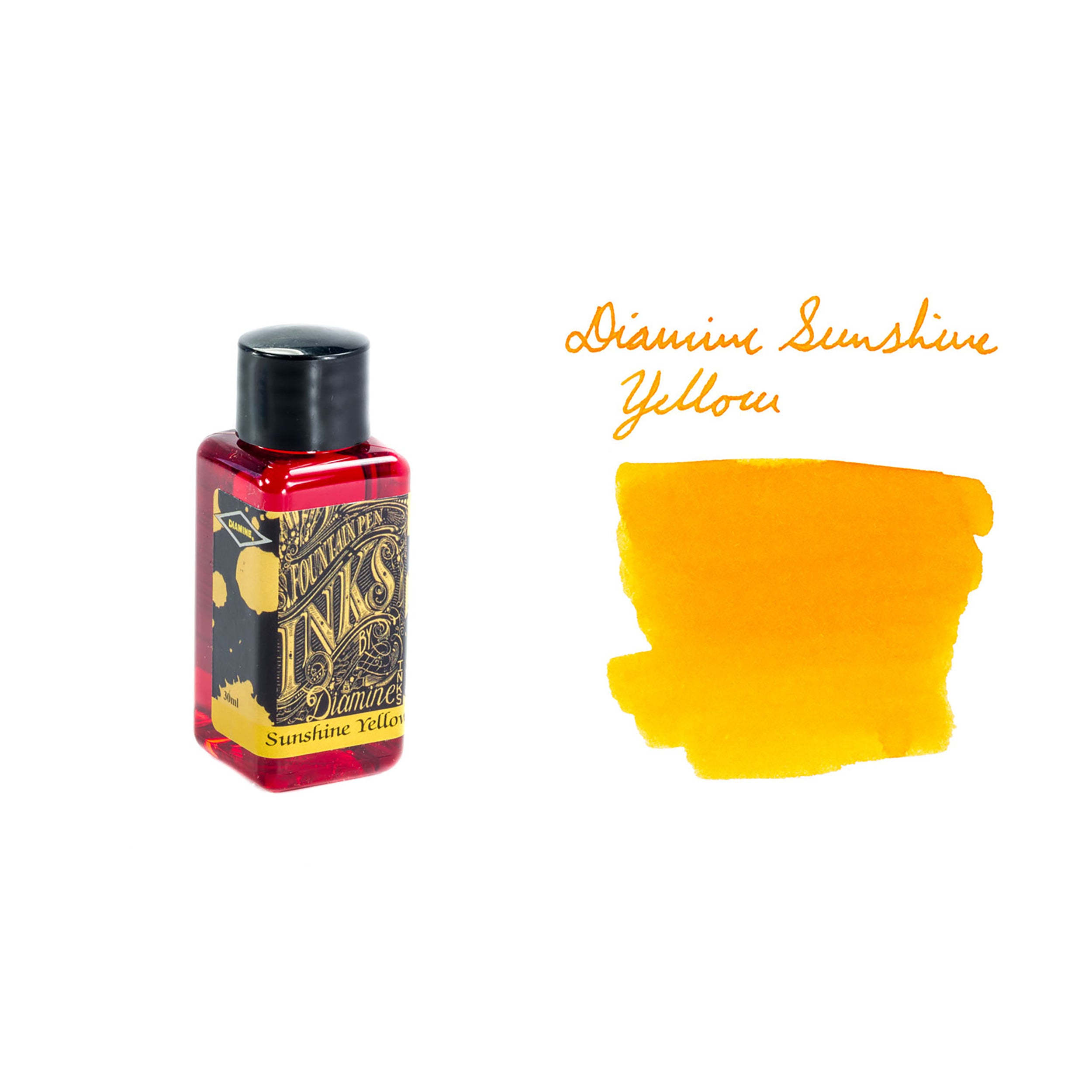 Diamine Sunshine Yellow - 30ml Bottled Fountain Pen Ink - The