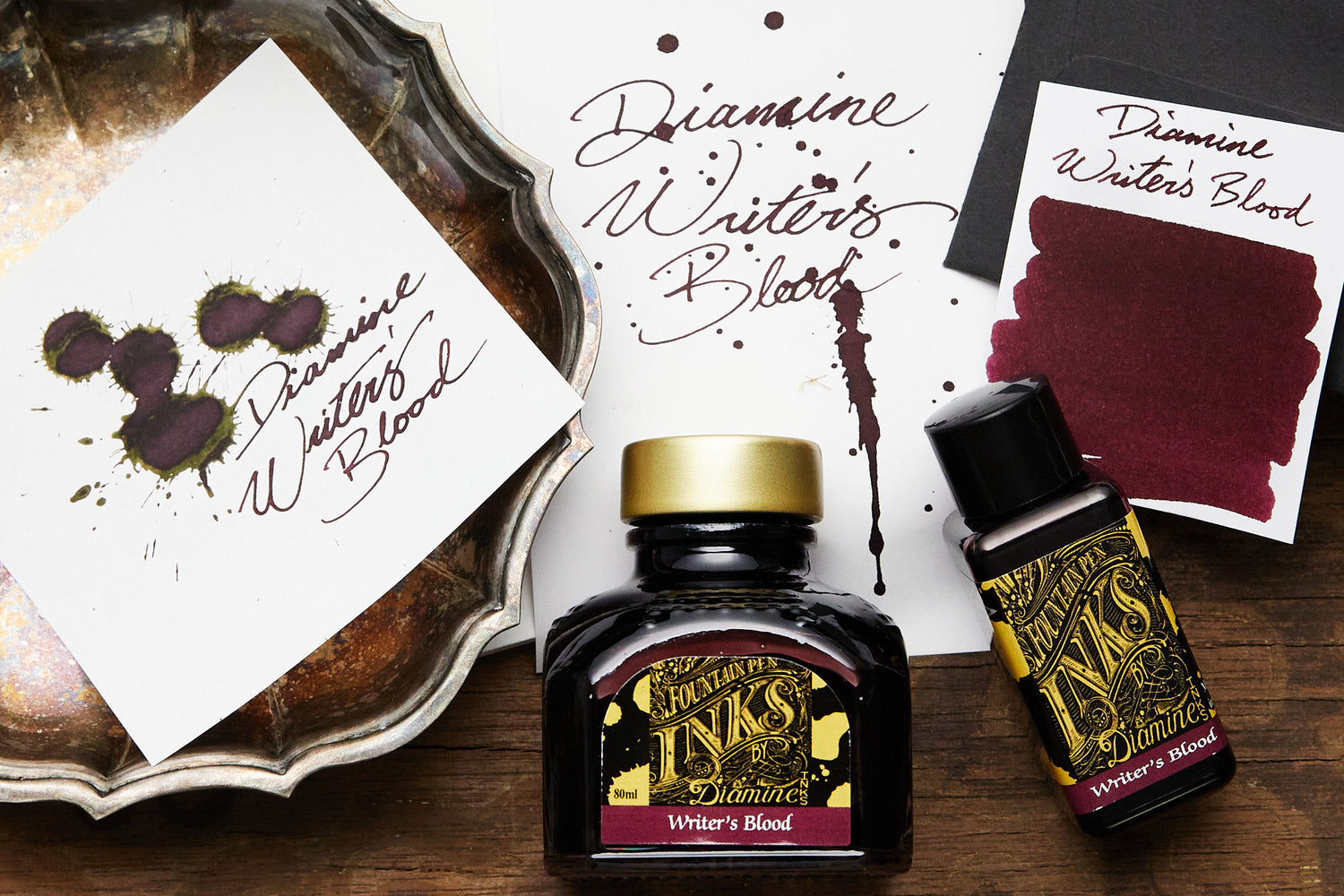 Diamine Writer's Blood - 80ml Bottled Fountain Pen Ink - The Goulet Pen Company