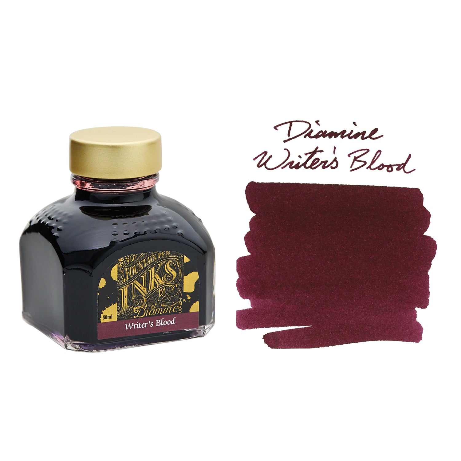 Diamine Writer's Blood 80ml Bottled Fountain Pen Ink The Goulet