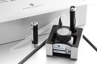 Diplomat Nexus Fountain Pen - Black/Silver