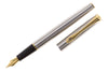 Diplomat Traveller Fountain Pen - Stainless Steel Gold