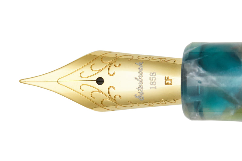 Esterbrook Estie Sea Glass Gold Plate Trim Fountain Pen