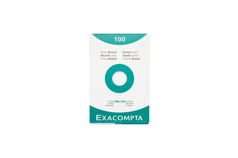 Exacompta White Index Cards (4 x 6) - Lined