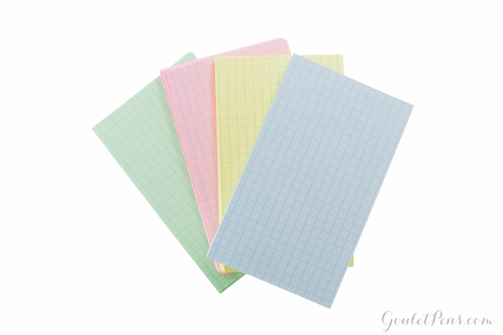 Exacompta Index Cards - 3 x 5, Graph - Assorted Colors
