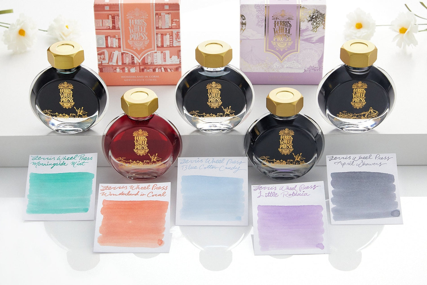 Ink Overview: Ferris Wheel Press Twilight Garden Ink Collection (Dusk in  Bloom, Edward's Gardens, and Main St. Marmalade) — Macchiato Man