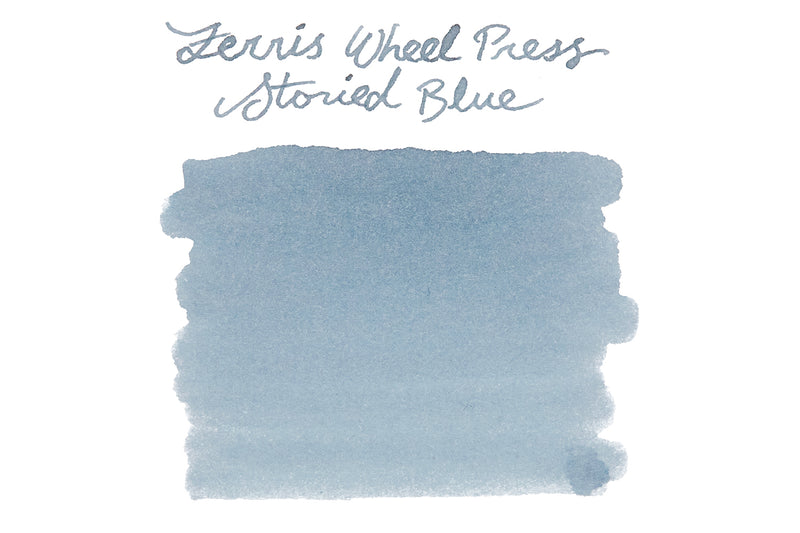 Ferris Wheel Press Storied Blue - Ink Sample