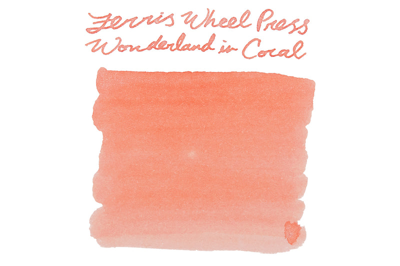 Ferris Wheel Press Wonderland in Coral - Ink Sample