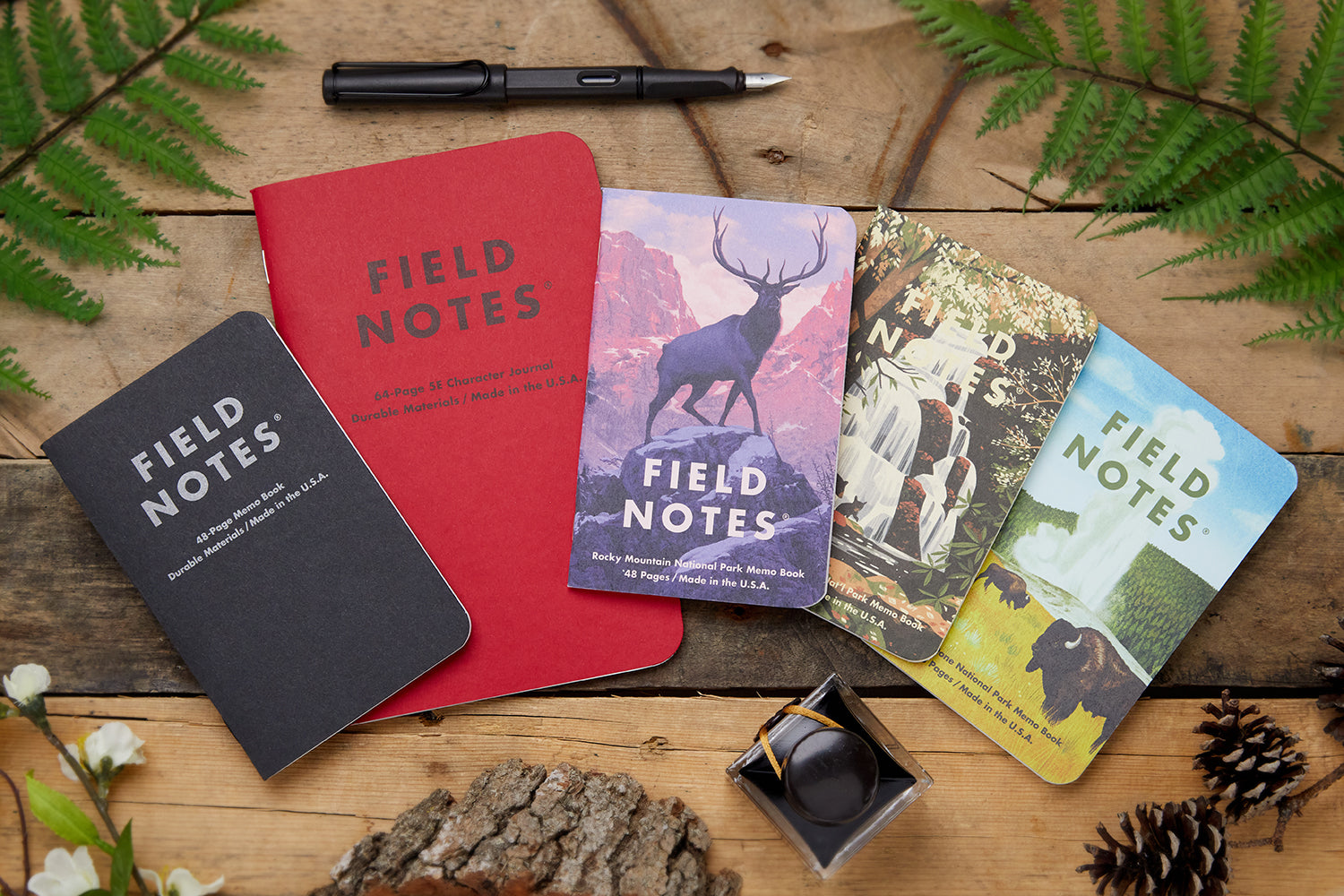 Field Notes Notebooks Pitch Black, DotGrid The Goulet Pen Company